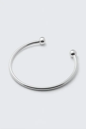 Sculptural Polished Open Necklace – Silver Sculptural Polished Open Necklace – Silver