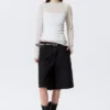 Sheer Asymmetric Boat-Neck Top – Light Beige Sheer Asymmetric Boat-Neck Top – Light Beige