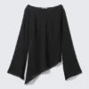 Sheer Asymmetric Long-Sleeved Blouse – Black Sheer Asymmetric Long-Sleeved Blouse – Black