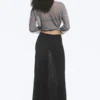 Sheer Cotton Knit Maxi Skirt – Black Sheer Cotton Knit Maxi Skirt – Black