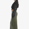 Sheer Cotton Knit Maxi Skirt – Dusty Khaki Green Sheer Cotton Knit Maxi Skirt – Dusty Khaki Green