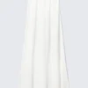 Sheer Cotton Knit Maxi Skirt – White Sheer Cotton Knit Maxi Skirt – White
