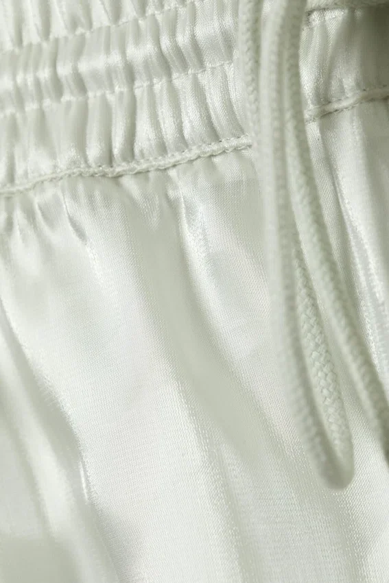 Sheer Drawstring Wide Leg Trousers – Light Mint Sheer Drawstring Wide Leg Trousers – Light Mint