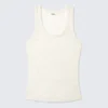 Sheer Lace Sleeveless Tank Top – Off-White Sheer Lace Sleeveless Tank Top – Off-White