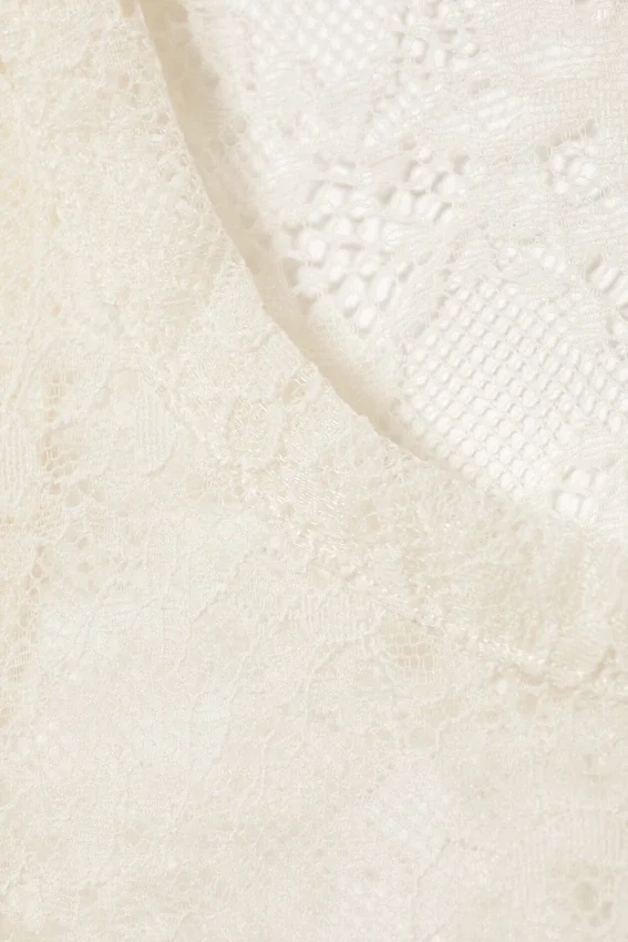 Sheer Lace Sleeveless Tank Top – Off-White Sheer Lace Sleeveless Tank Top – Off-White