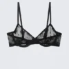 Sheer Lace Underwire Bra – Black Sheer Lace Underwire Bra – Black