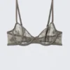 Sheer Lace Underwire Bra – Dusty Grey Sheer Lace Underwire Bra – Dusty Grey