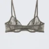Sheer Lace Underwire Bra – Dusty Grey Sheer Lace Underwire Bra – Dusty Grey