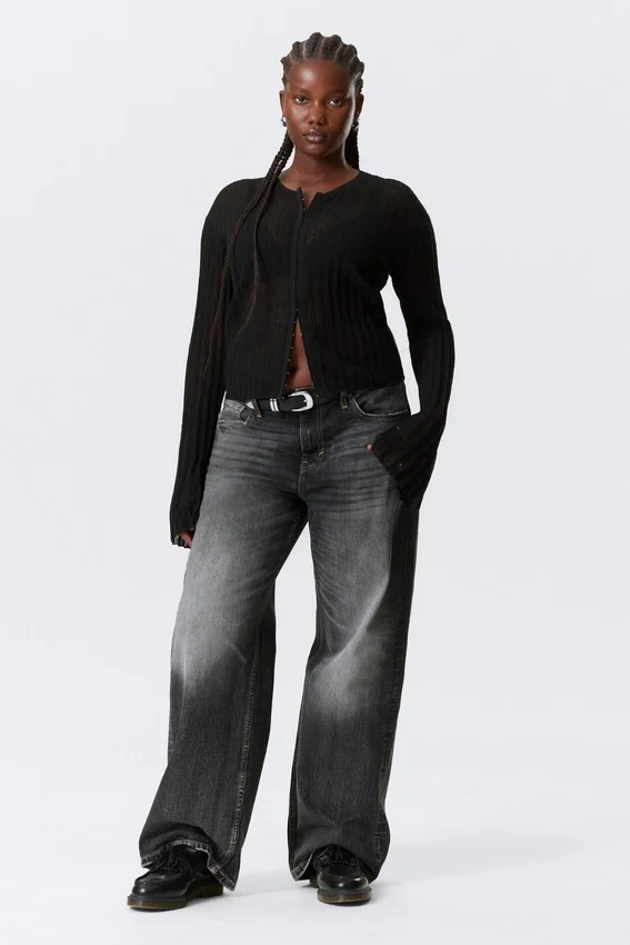 Sheer Linen-Blend Cardigan – Black Sheer Linen-Blend Cardigan – Black