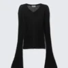 Sheer Linen-Blend Cardigan – Black Sheer Linen-Blend Cardigan – Black