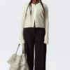 Sheer Linen-Blend Cardigan – Ecru