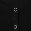 Sheer Rib Long Sleeve Henley Top – Black Sheer Rib Long Sleeve Henley Top – Black