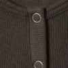 Sheer Rib Long Sleeve Henley Top – Dark Brown Sheer Rib Long Sleeve Henley Top – Dark Brown