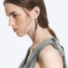 Shell Pendant Earrings – Black/Silver/Pearl Shell Pendant Earrings – Black/Silver/Pearl