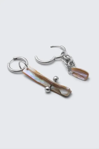 Shell Pendant Earrings – Silver Shell Pendant Earrings – Silver