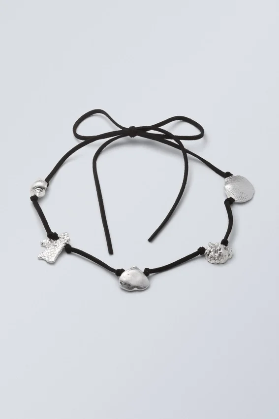Shell Pendant Necklace – Black Shell Pendant Necklace – Black