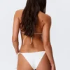 Shell Tie Bikini Tanga Bottom – White Shell Tie Bikini Tanga Bottom – White