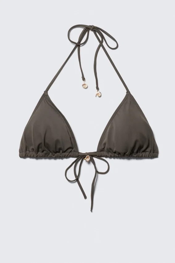 Shell Triangle Bikini Top – Dark Mole Shell Triangle Bikini Top – Dark Mole