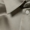 Shiny Short Sleeve Satin Shirt – Light Dusty Green Shiny Short Sleeve Satin Shirt – Light Dusty Green