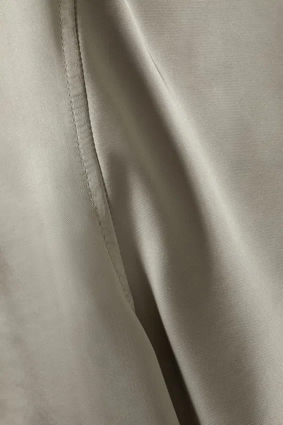 Shiny Short Sleeve Satin Shirt – Light Dusty Green Shiny Short Sleeve Satin Shirt – Light Dusty Green