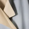 Short Double-Breasted Reversible Trench Coat – Beige & Light Grey Short Double-Breasted Reversible Trench Coat – Beige & Light Grey