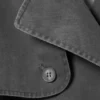 Short Double-Breasted Washed Trench Coat – Dark Grey Short Double-Breasted Washed Trench Coat – Dark Grey