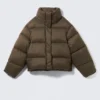 Short Oversized Puffer Jacket – Dark Brown Short Oversized Puffer Jacket – Dark Brown