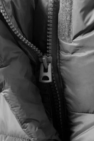 Short Oversized Puffer Jacket – Grey