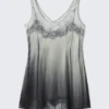 Short Printed Tank Dress – Trompe-L’œIl Lace Print Short Printed Tank Dress – Trompe-L’œIl Lace Print