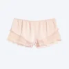 Short Satin Lace Shorts – Light Dusty Peach Short Satin Lace Shorts – Light Dusty Peach