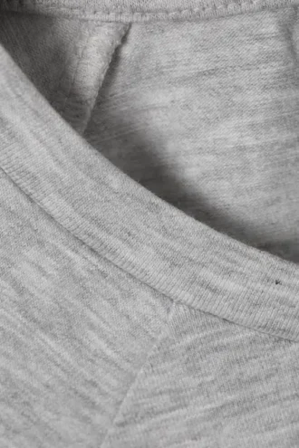 Short Sleeve Fitted Top – Grey Melange