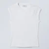 Short Sleeve Fitted Top – White Short Sleeve Fitted Top – White
