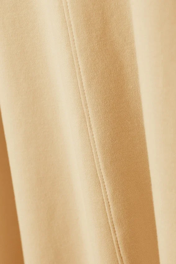 Short-Sleeved A-Line Tee Dress – Beige Short-Sleeved A-Line Tee Dress – Beige