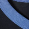Short-Sleeved Contrast Trim Cotton T-Shirt – Dark Blue – Light Blue Binding Short-Sleeved Contrast Trim Cotton T-Shirt – Dark Blue – Light Blue Binding