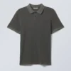 Short-Sleeved Cotton Piqua Polo Shirt – Dark Grey Short-Sleeved Cotton Piqua Polo Shirt – Dark Grey