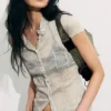 Short-Sleeved Crinkle Shirt – Dusty Light Mole Short-Sleeved Crinkle Shirt – Dusty Light Mole