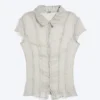 Short-Sleeved Crinkle Shirt – Dusty Light Mole Short-Sleeved Crinkle Shirt – Dusty Light Mole