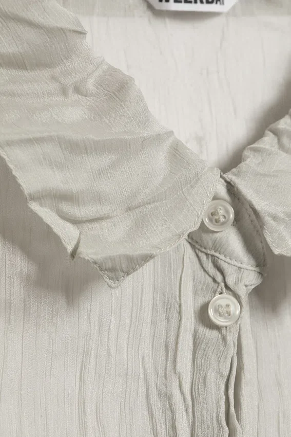 Short-Sleeved Crinkle Shirt – Dusty Light Mole Short-Sleeved Crinkle Shirt – Dusty Light Mole