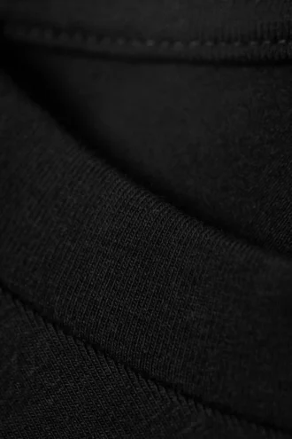 Short-Sleeved Mini T-Shirt Dress – Black