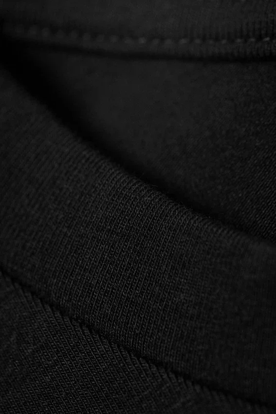 Short-Sleeved Mini T-Shirt Dress – Black Short-Sleeved Mini T-Shirt Dress – Black