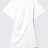 Short-Sleeved Mini T-Shirt Dress – White Short-Sleeved Mini T-Shirt Dress – White
