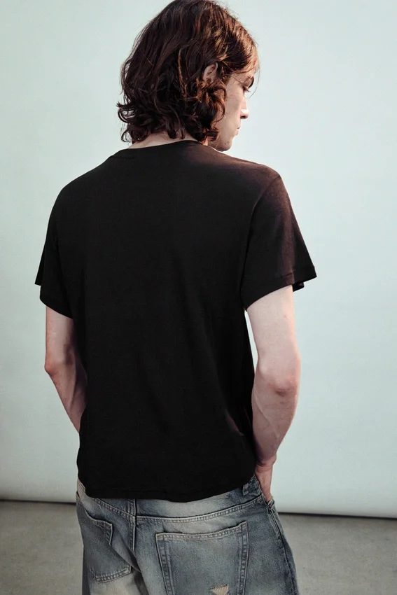 Short-Sleeved Printed T-Shirt – Black – Thorn Crown Short-Sleeved Printed T-Shirt – Black – Thorn Crown