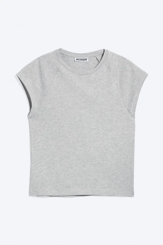 Short-Sleeved Raglan T-Shirt – Grey Melange Short-Sleeved Raglan T-Shirt – Grey Melange