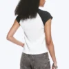 Short-Sleeved Raglan T-Shirt – White/Dark Grey Short-Sleeved Raglan T-Shirt – White/Dark Grey