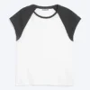 Short-Sleeved Raglan T-Shirt – White/Dark Grey Short-Sleeved Raglan T-Shirt – White/Dark Grey