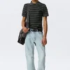 Short-Sleeved Tennis Piqua Shirt – Dark Grey – Green Stripe Short-Sleeved Tennis Piqua Shirt – Dark Grey – Green Stripe