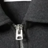 Short Wool Blend Jacket – Dark Grey Melange