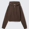 Short Zip Hoodie – Dark Brown – Magic Short Zip Hoodie – Dark Brown – Magic