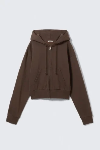 Short Zip Hoodie – Dark Brown – Magic