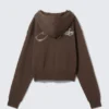 Short Zip Hoodie – Dark Brown – Magic Short Zip Hoodie – Dark Brown – Magic